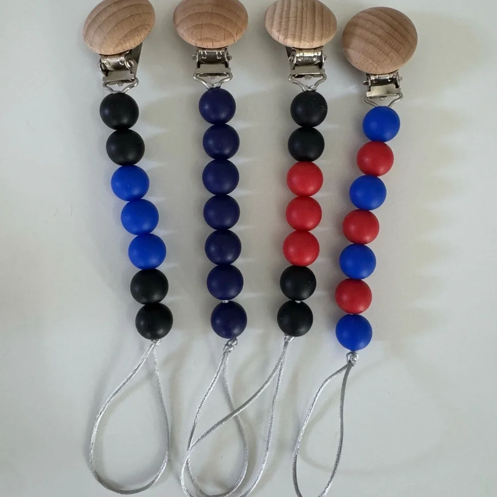 Silicone Bead Baby Pacifier Clips